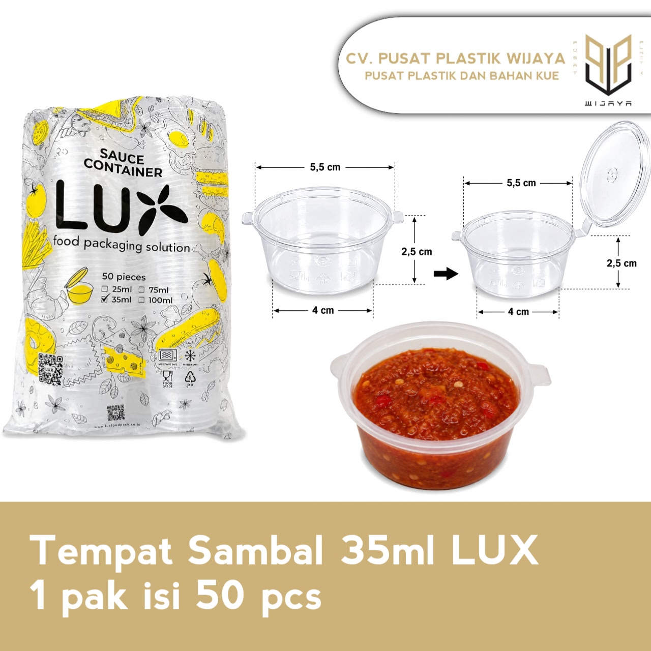 CUP SAMBAL 35ML LUX