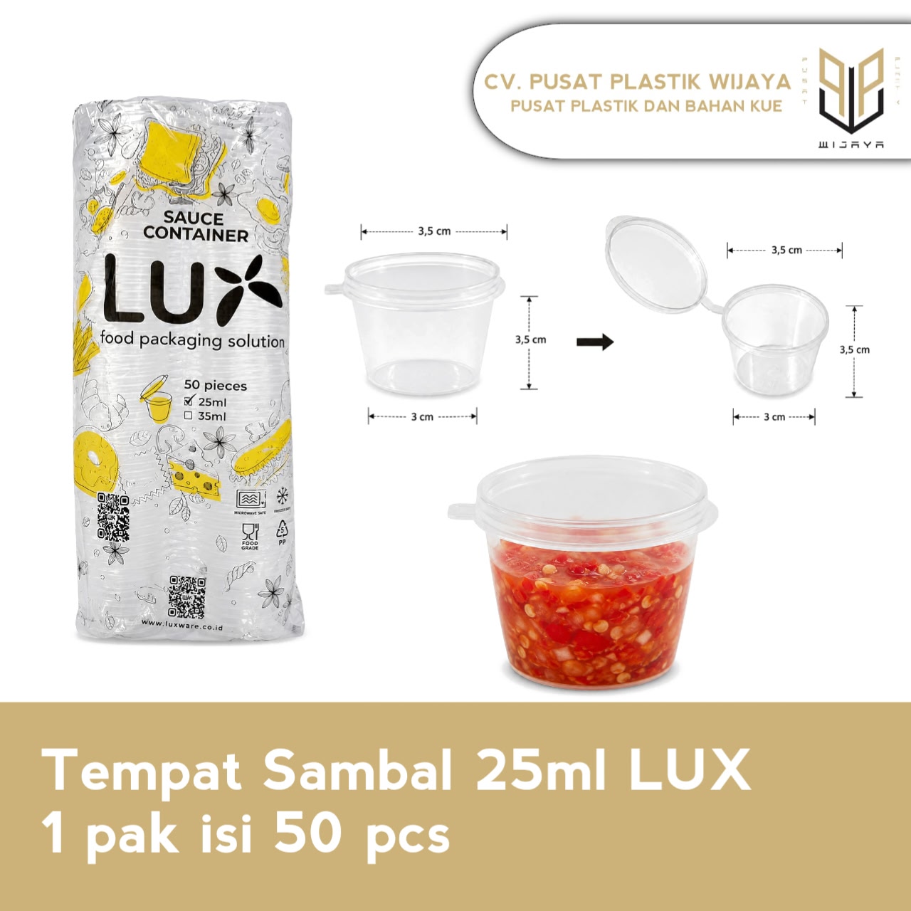 CUP SAMBAL 25ML LUX