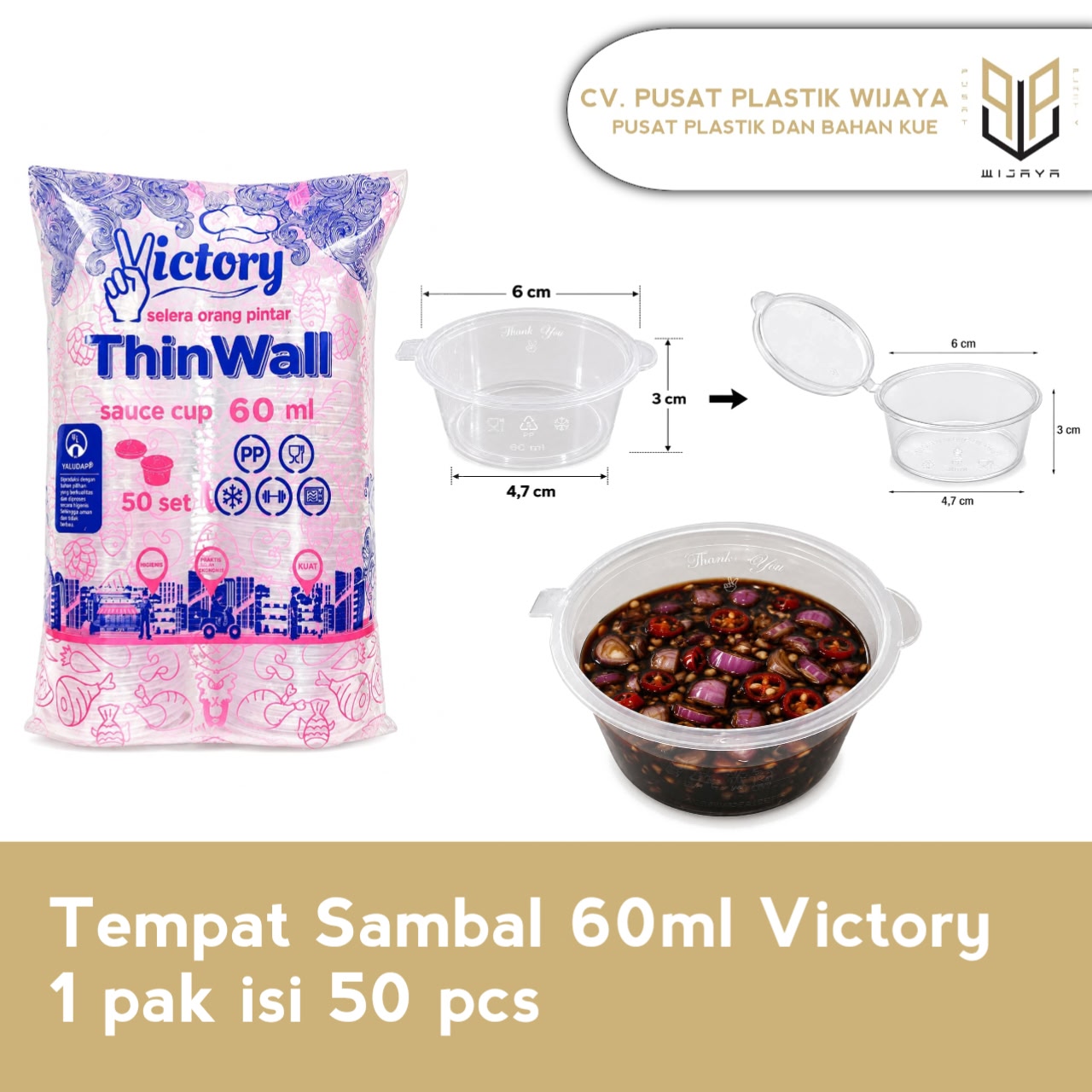 CUP SAMBAL 60ML VICT