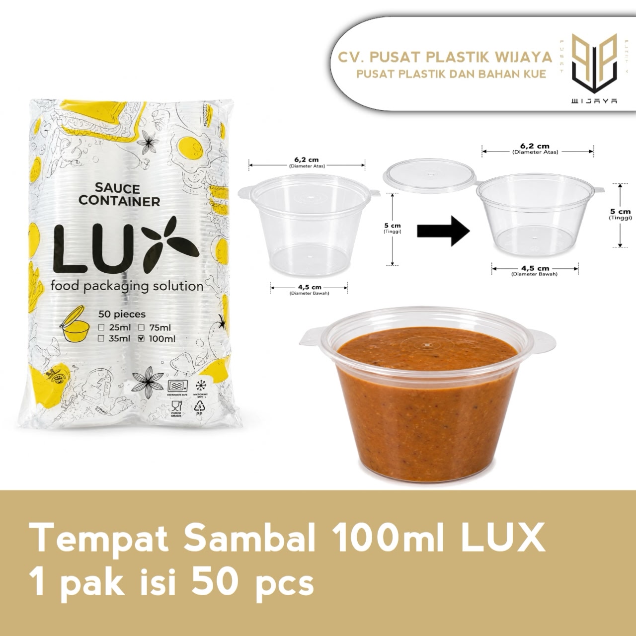 CUP SAMBAL 100ML LUX