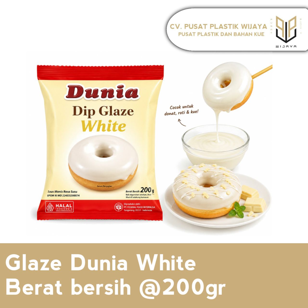 GLAZE WHITE DUNIA 200GR